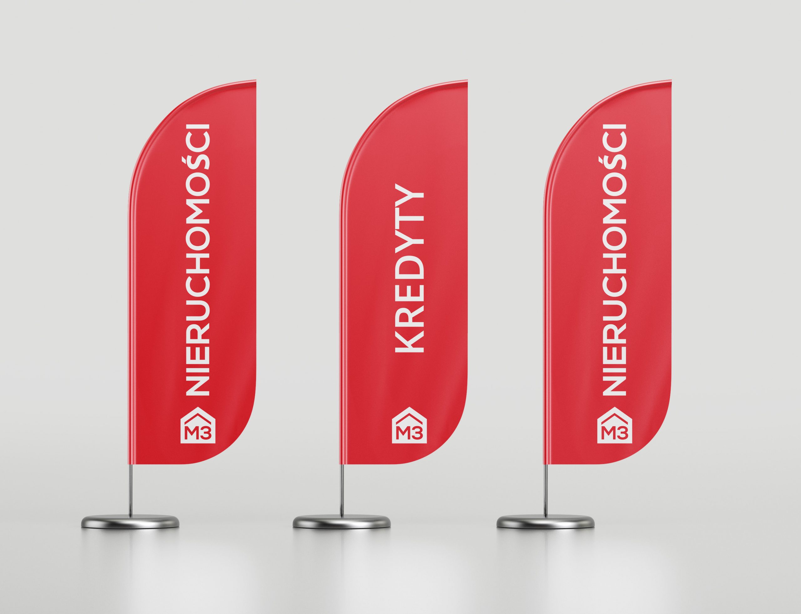 Flagi reklamowe dla biura nieruchomości M3