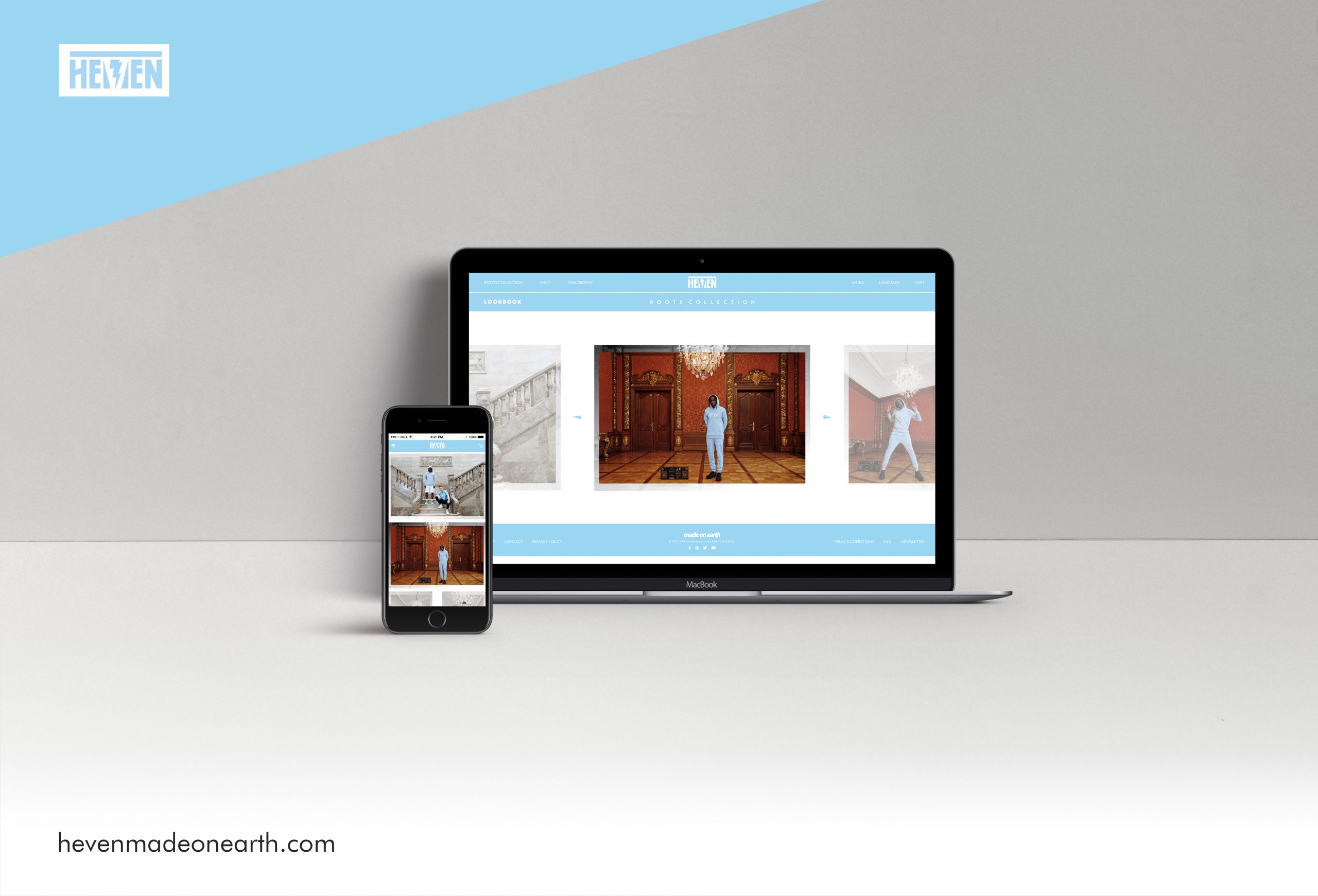Heven wizualizacja strony - desktop + mobile