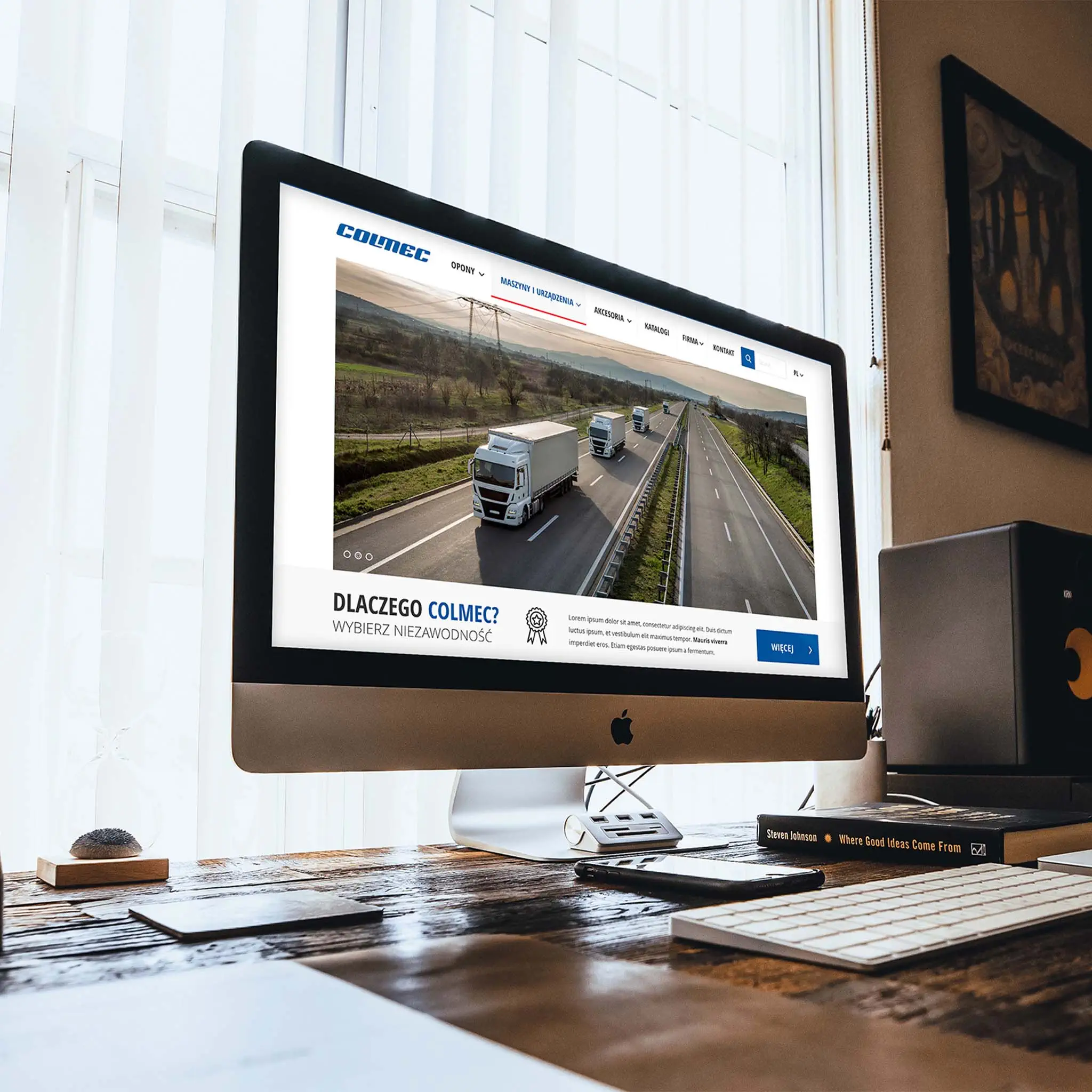 Strona internetowa dla producenta opon bieżnikowanych Colmec